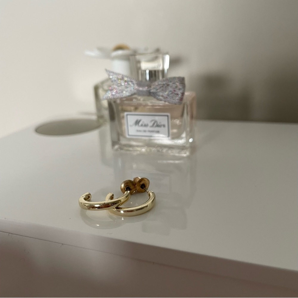 3/$45 Gold Plated Mini Hoop set - Picture 4 of 4